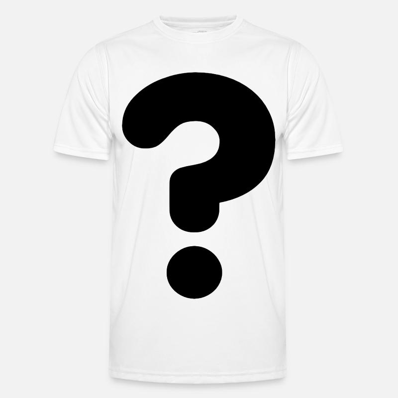 Image question mark # - Men's Functional T-Shirt - white