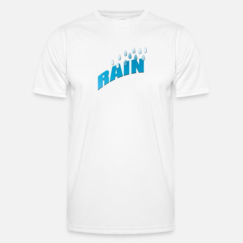 Rain Rain Raindrops Blue gradient Men's Functional T-Shirt