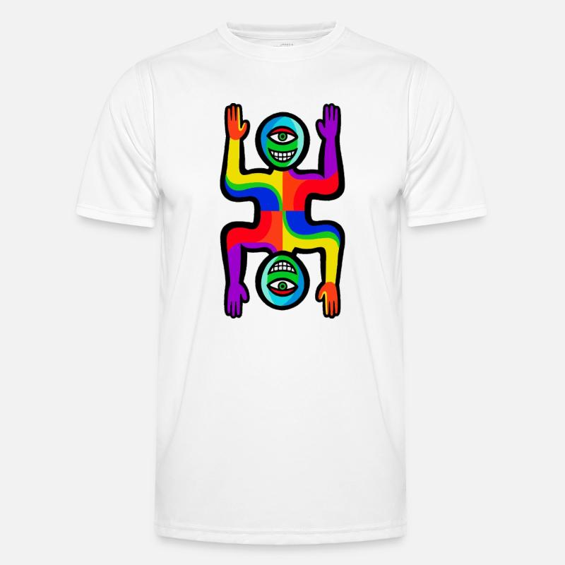 Rainbow Two Faces Figure Men's Functional T-Shirt