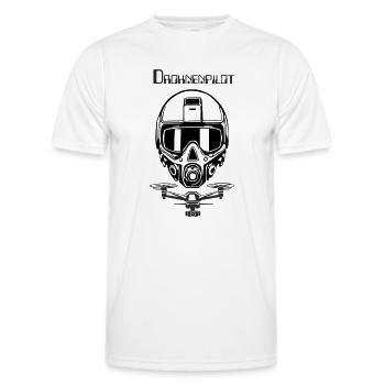 Drohnenpilot 5 - Männer Funktions-T-Shirt - Weiß - Vorne - AI Model Male 178 dark (178cm)