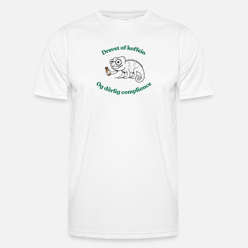 Powered by Caffeine - Fun Design Men's Functional T-Shirt