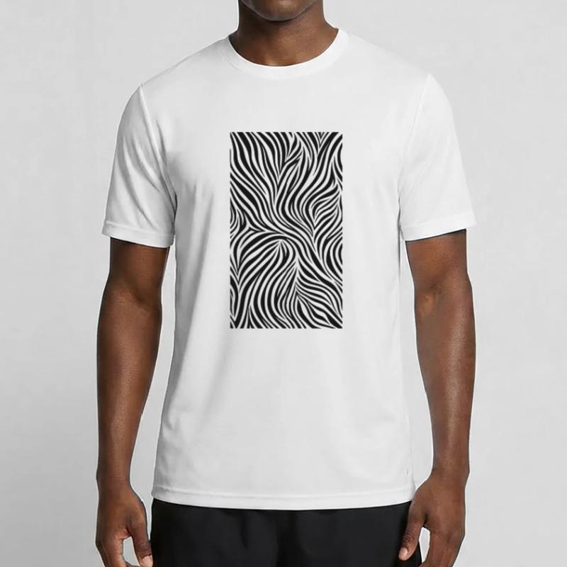 Zebra Stripe Zebra Pattern Stripe Black White Men's Functional T-Shirt