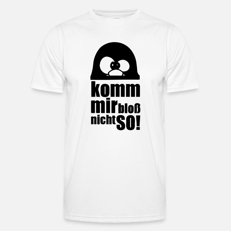 Pinguin Fun Spruch Geschenk Tier lustig - Männer Funktions-T-Shirt - Weiß