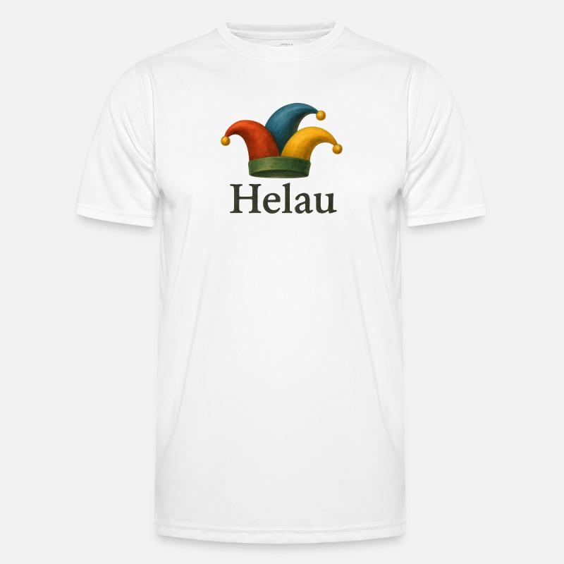 Helau Karneval Jester Hut Männer Funktions-T-Shirt