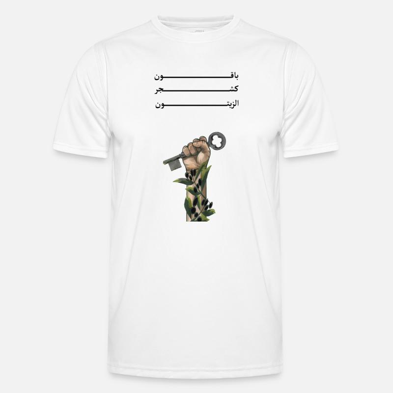 Solid like Oliven trees - Männer Funktions-T-Shirt - Weiß