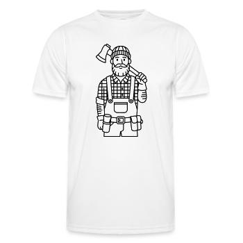 Forester - Men's Functional T-Shirt - white - Front - AI Model Male 178 dark (178cm)