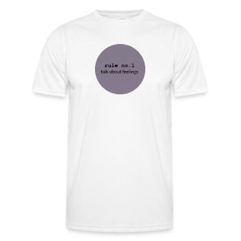 Parler de sentiments 5 - T-shirt sport Homme - blanc - Devant - AI Model Male 178 dark (178cm)