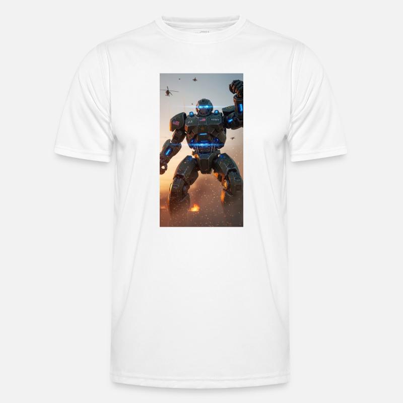Eiserner Wächter-Mech Männer Funktions-T-Shirt