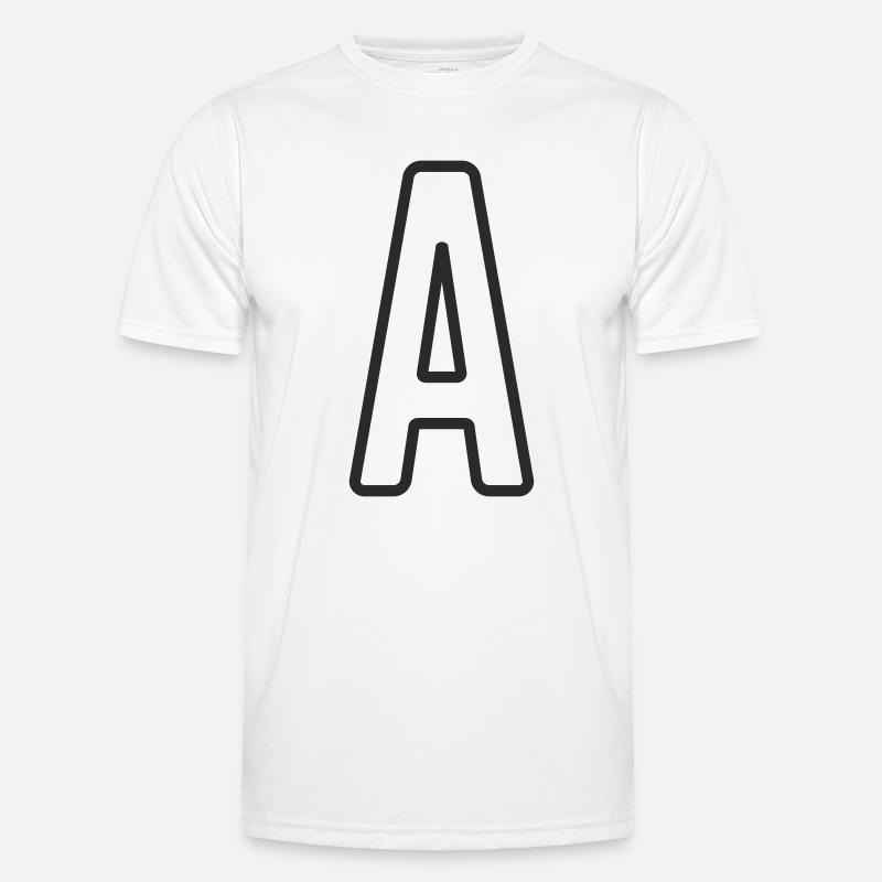 Letter A Typodesign - Men's Functional T-Shirt - white