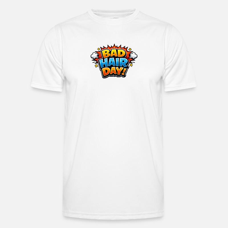 Bad Hair Day Comic Explosion Männer Funktions-T-Shirt
