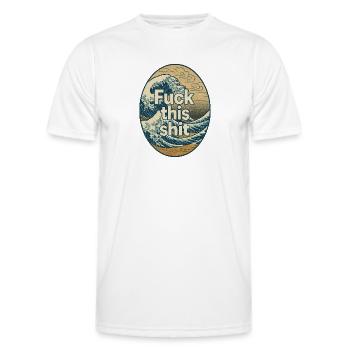 de merde - T-shirt sport Homme - blanc - Devant - AI Model Male 178 dark (178cm)