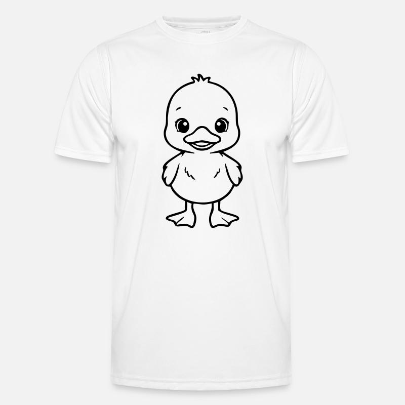 Bébé canard mignon – Design noir et blanc T-shirt sport Homme