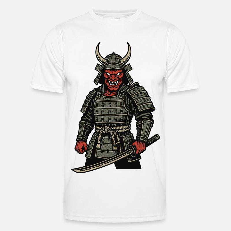 Oni Samurai - Demonic Warrior - Men's Functional T-Shirt - white