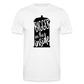 Bigger on the inside - Men's Functional T-Shirt - white - Front - AI Model Male 178 dark (178cm)