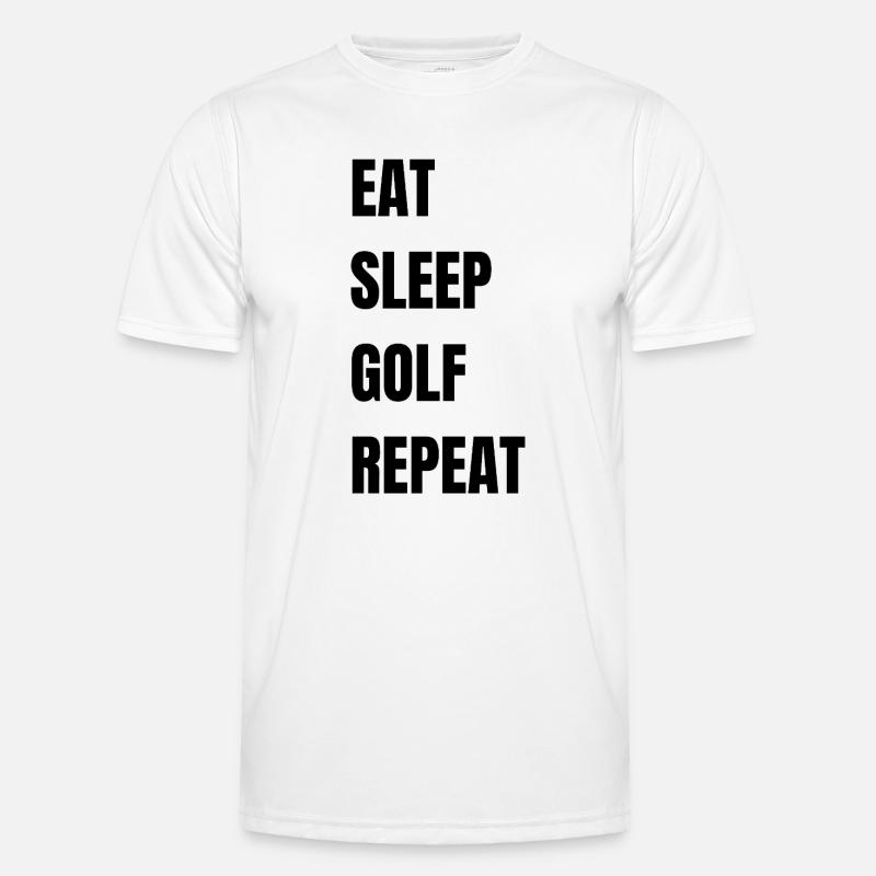 Eat Sleep Golf Repeat - Men's Functional T-Shirt - white