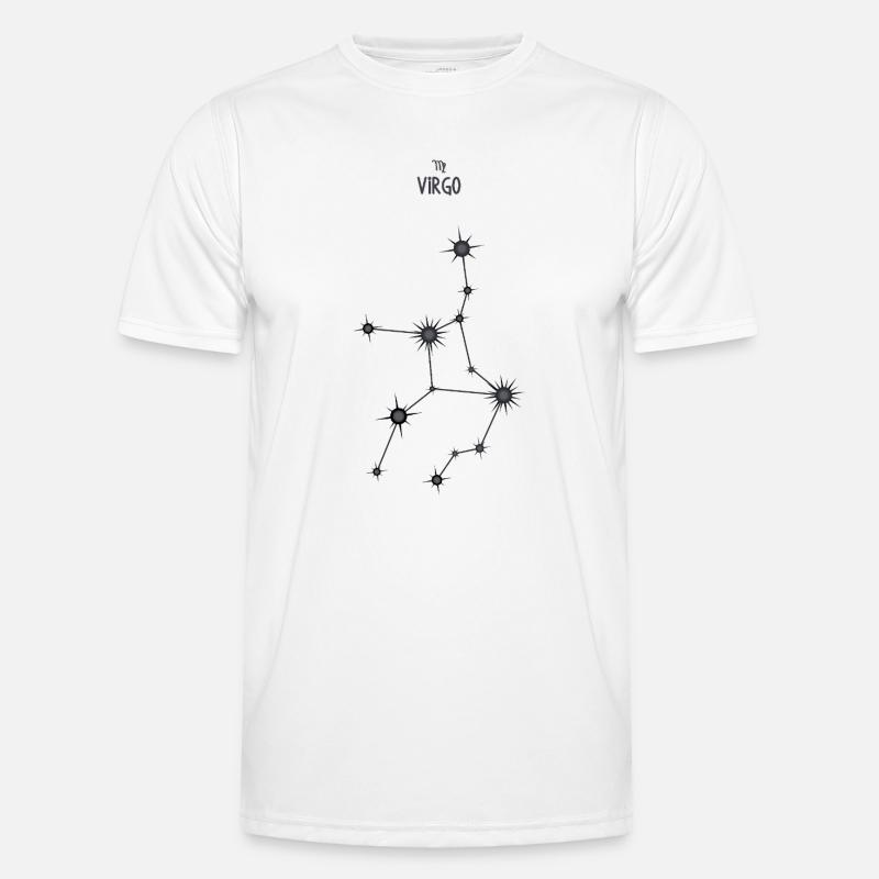 Jungfrau Sternzeichen Sternbild Schwarz & Grau - Männer Funktions-T-Shirt - Weiß