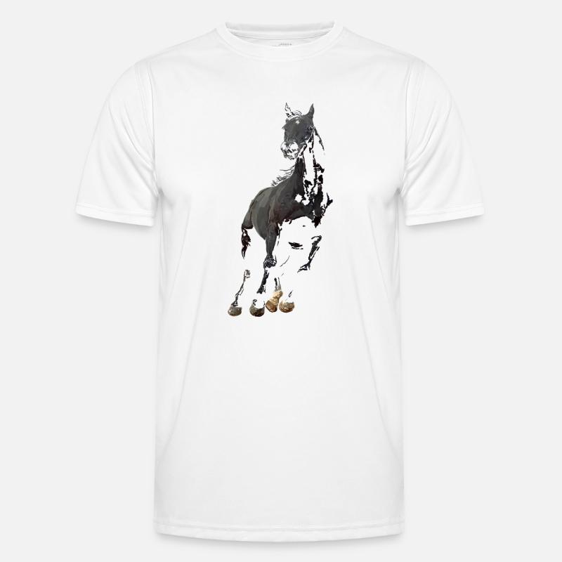 Pferd Männer Funktions-T-Shirt