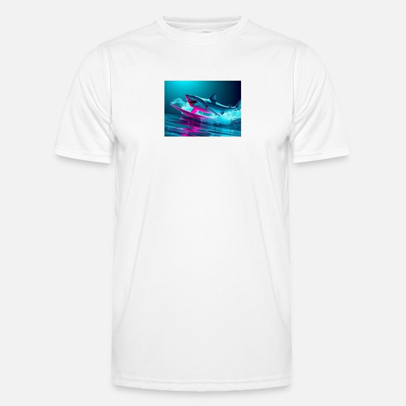 Neon Shark Sprinter Design Men's Functional T-Shirt