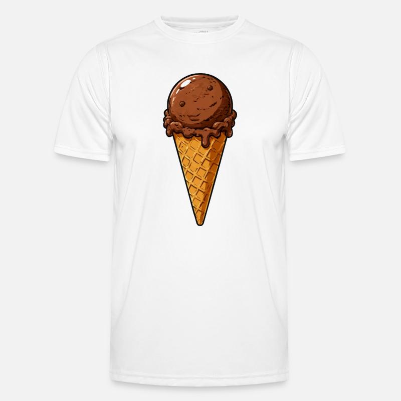 Schokoladen Eis Kugel - Men's Functional T-Shirt - white