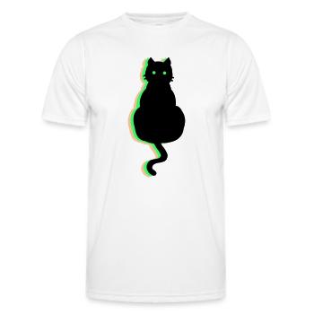 Neon Katze - Männer Funktions-T-Shirt - Weiß - Vorne - AI Model Male 178 dark (178cm)