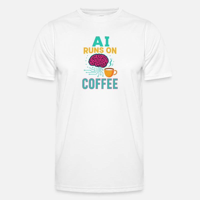 AI runs on coffee Men's Functional T-Shirt