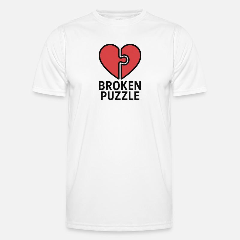 Conception de coeur perplexe T-shirt sport Homme