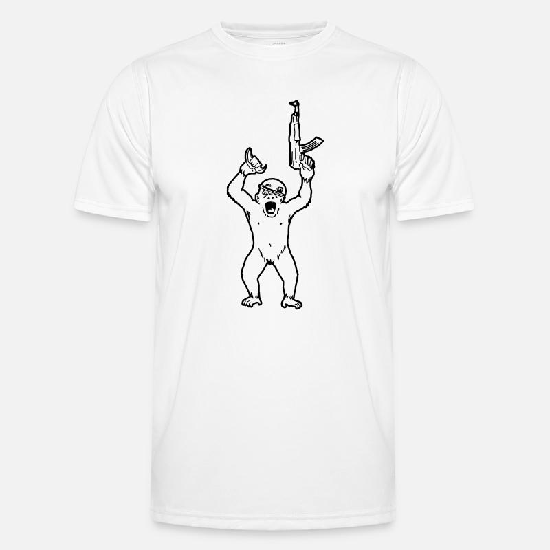 chimp machine gun Men's Functional T-Shirt