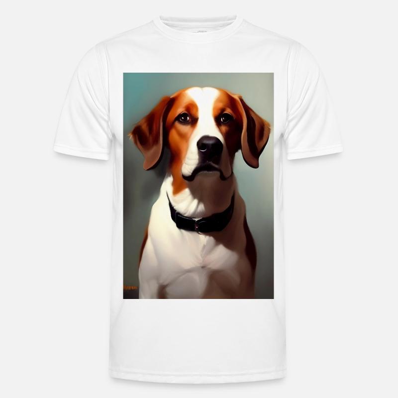 Hunde Bild Männer Funktions-T-Shirt