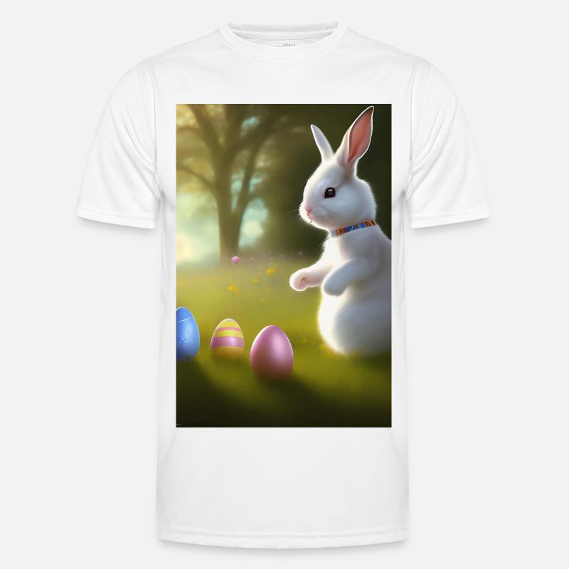 Easter Bunny with Easter Eggs - Men's Functional T-Shirt - white