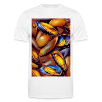 Mussels - Men's Functional T-Shirt - white - Front - AI Model Male 178 dark (178cm)