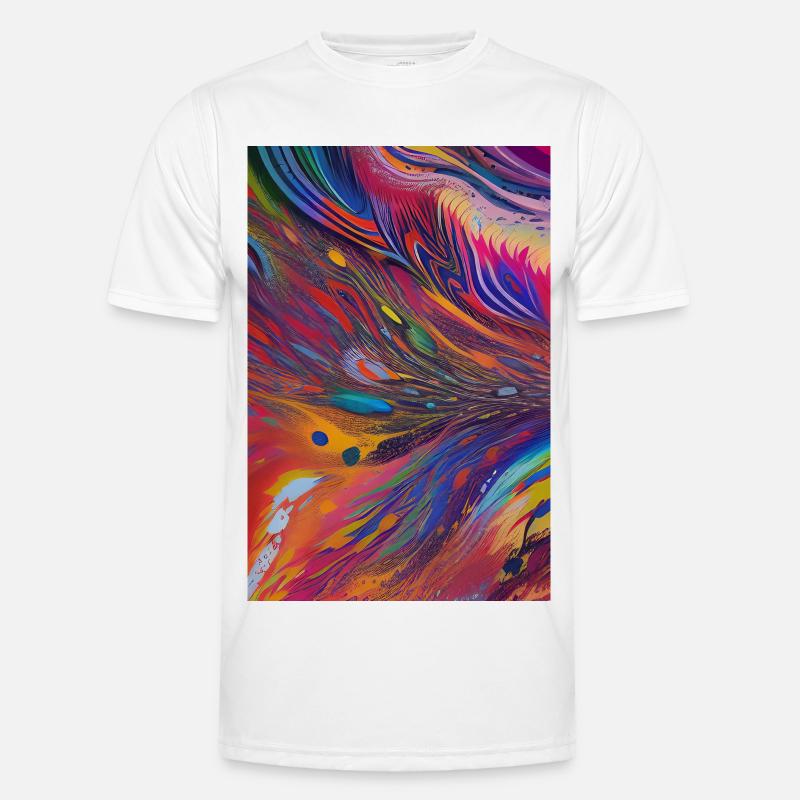 Art abstrait T-shirt sport Homme