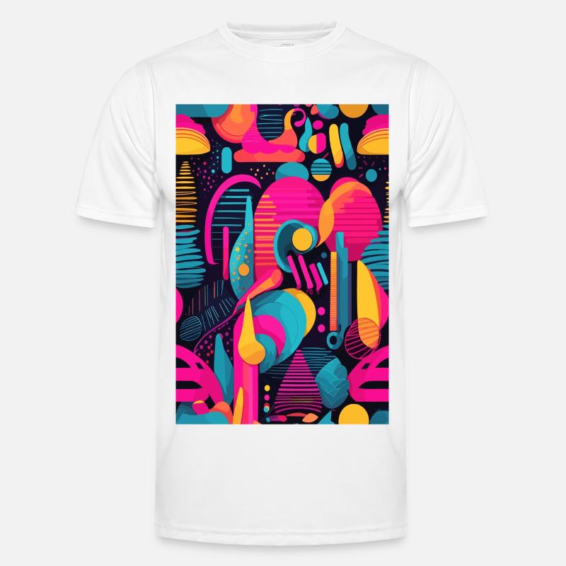 Modernes Abstraktes Muster Männer Funktions-T-Shirt