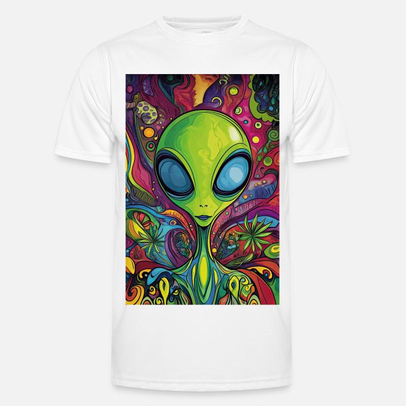 Psychedelic Alien Neon Rush Men's Functional T-Shirt