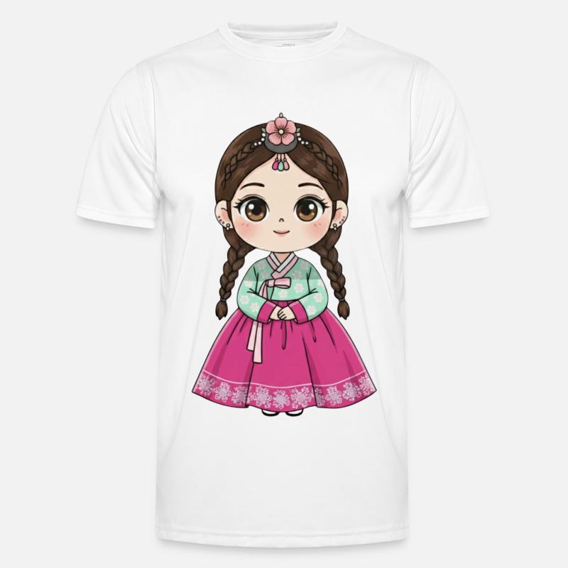 Chibi Hanbok Candy Dream Chaewon - Men's Functional T-Shirt - white