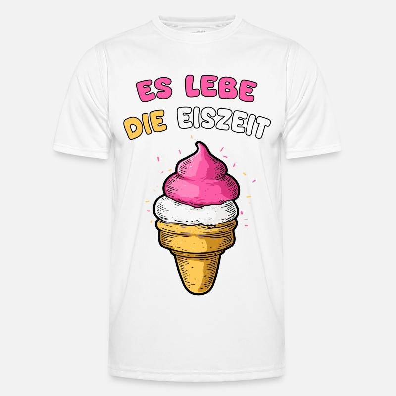 Es lebe die Eiszeit mit Eiscreme - Men's Functional T-Shirt - white