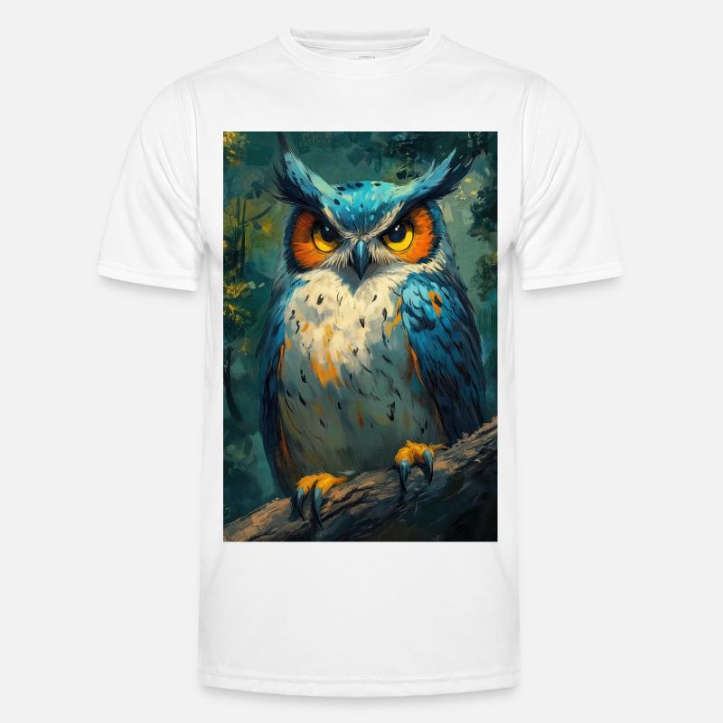 Illustration einer Eule Männer Funktions-T-Shirt