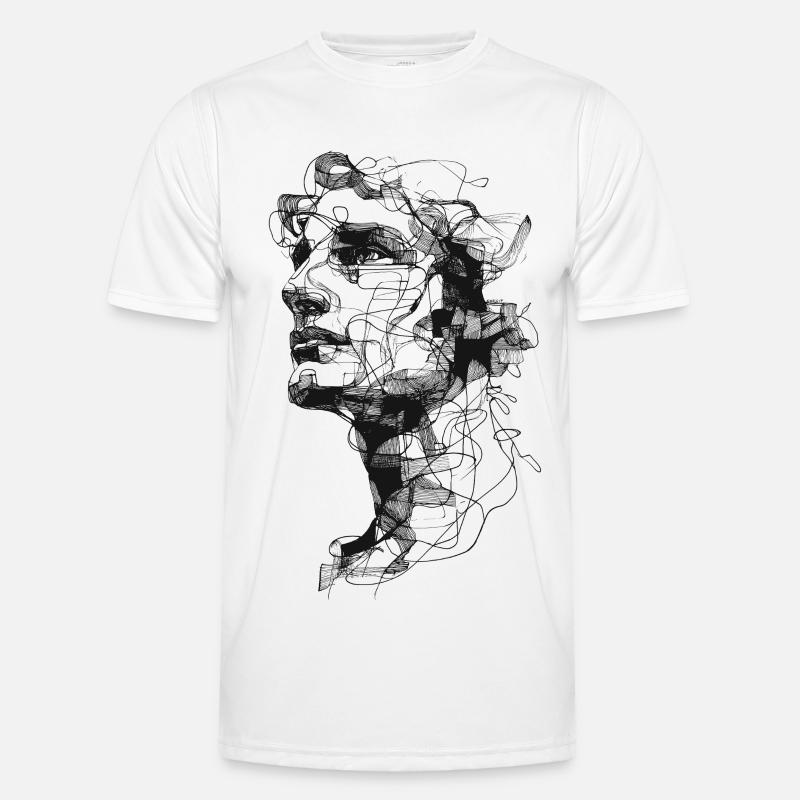 Shadow Braid Silhouette - Men's Functional T-Shirt - white