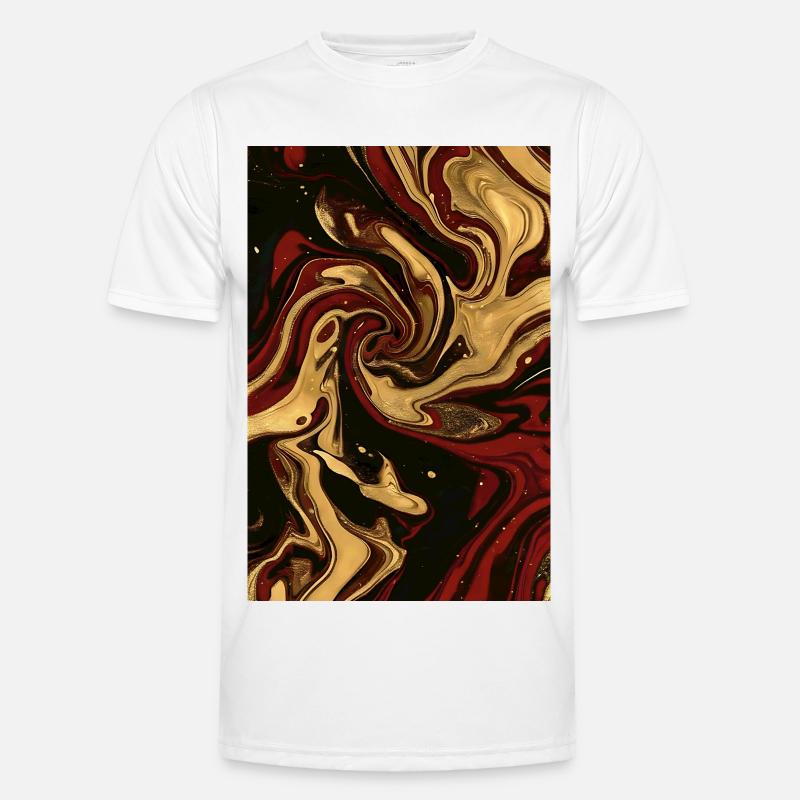 Abstract Germany Fluid Art Part 2. - Men's Functional T-Shirt - white
