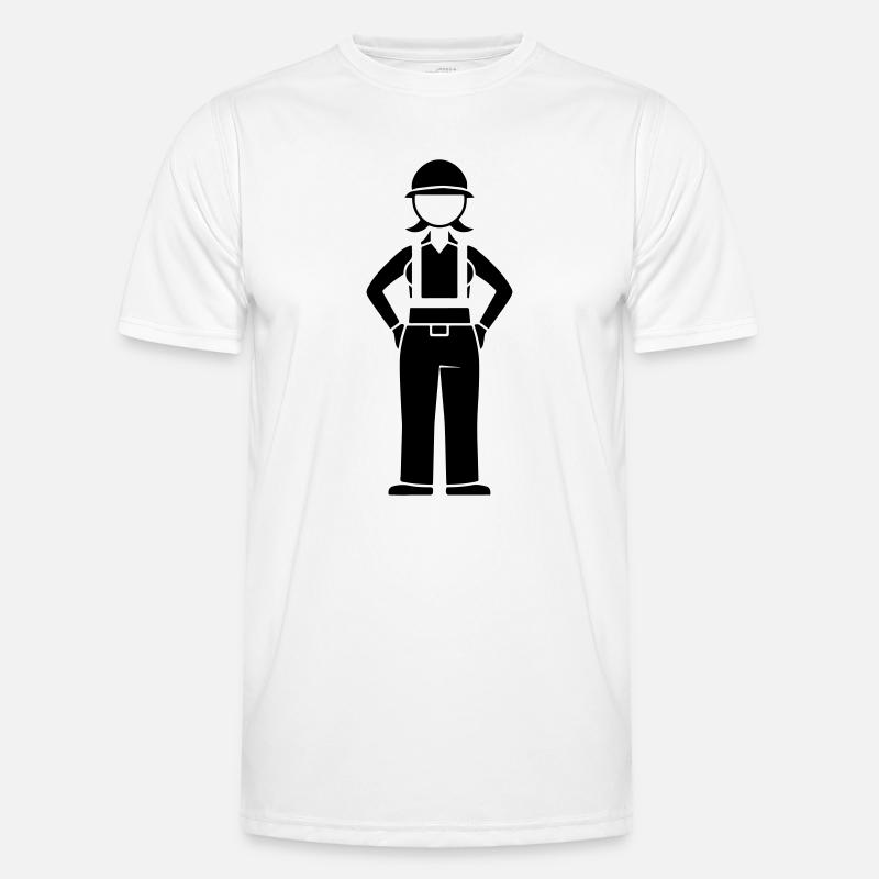 Ouvrier du bâtiment Construction de maison T-shirt sport Homme