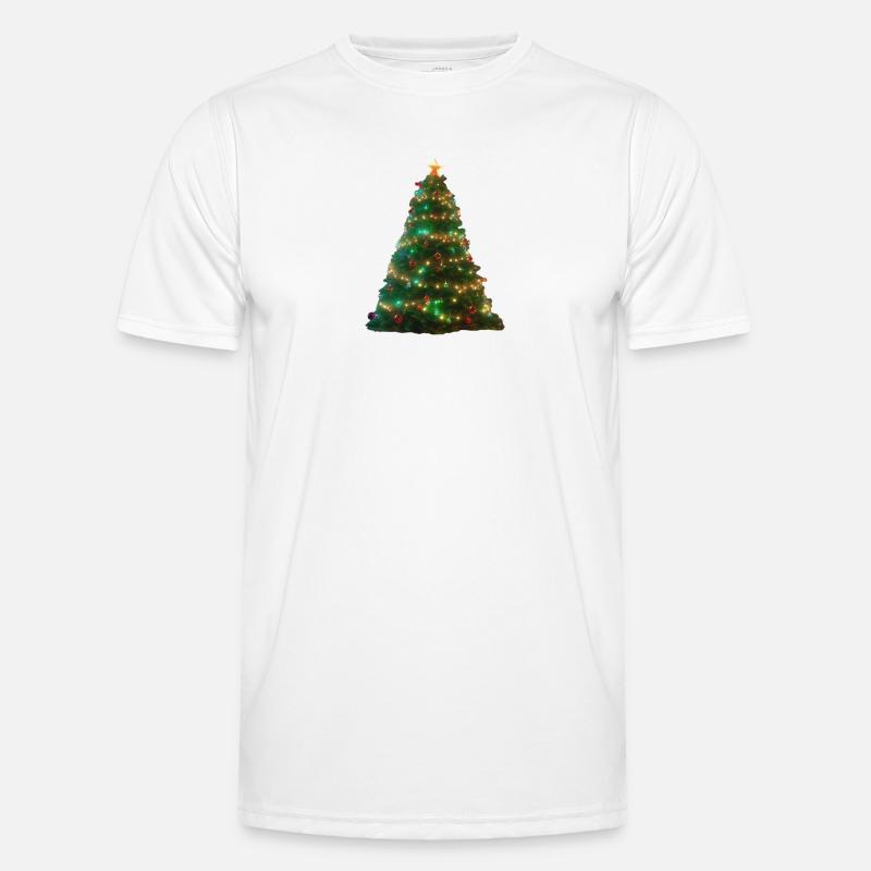 Weihnachtsbaum - Männer Funktions-T-Shirt - Weiß