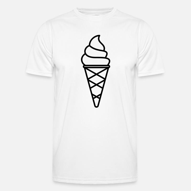 Soft Eis mit Waffel als Kontur Farbe anpassbar Männer Funktions-T-Shirt