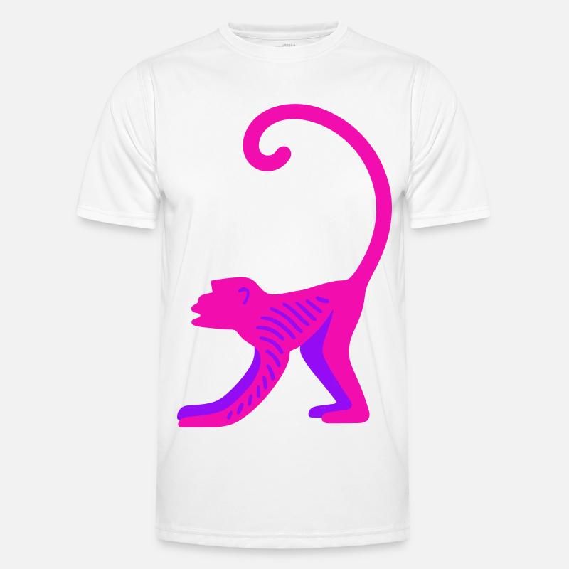 Neon Pink Monkey Männer Funktions-T-Shirt