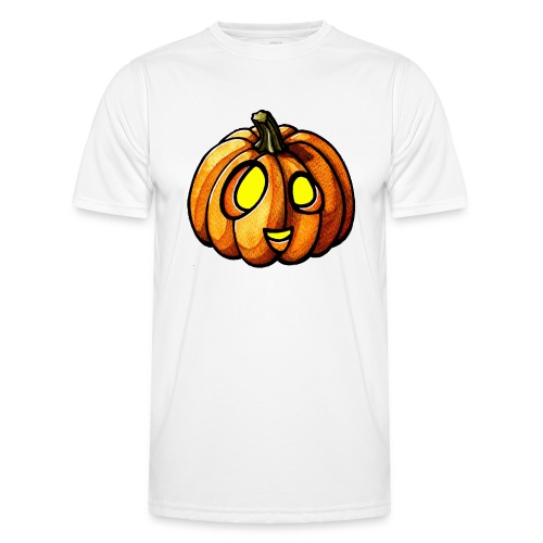 Pumpkin Halloween watercolor scribblesirii - Funkcjonalna koszulka męska