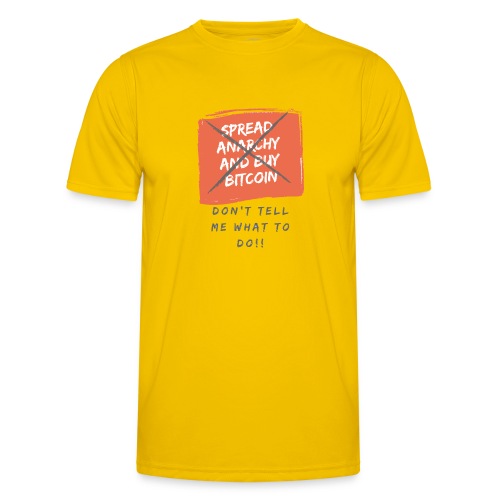 Spread Anarchy and buy BITCOIN.... - Camiseta funcional para hombres