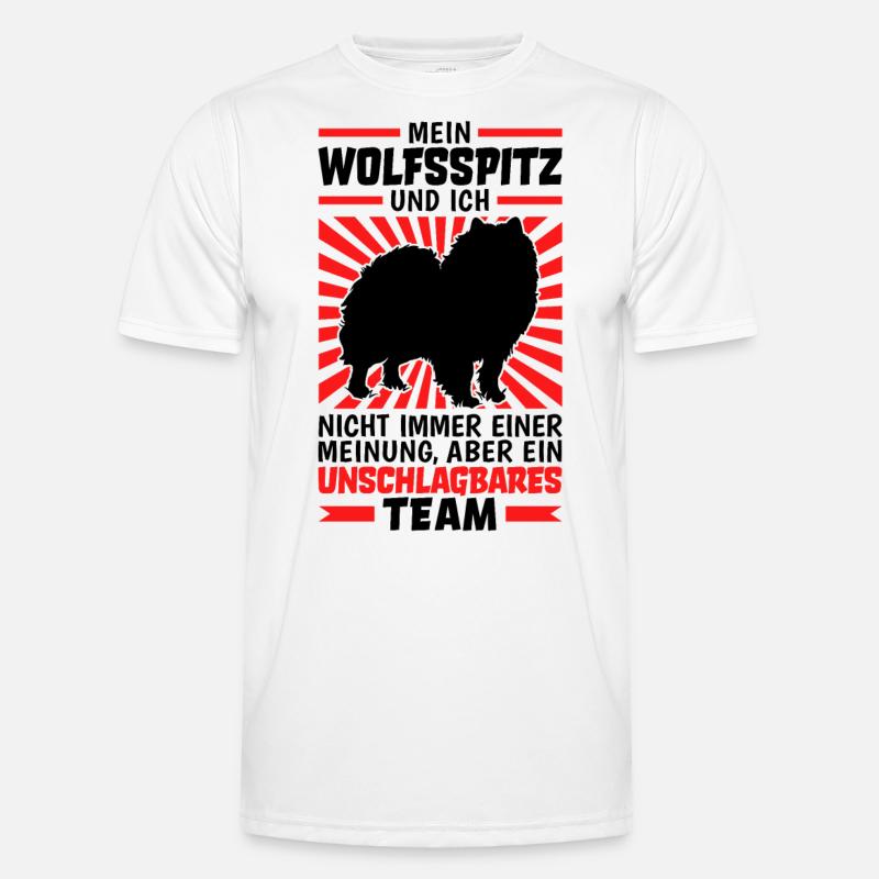 Wolfsspitz unschlagbar deutscher Spitz Keeshond Männer Funktions-T-Shirt