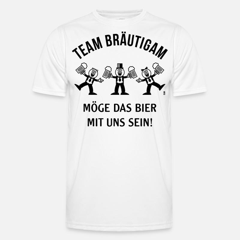 Team Bräutigam (Karikatur / Bier Mit Uns / 1C) Männer Funktions-T-Shirt