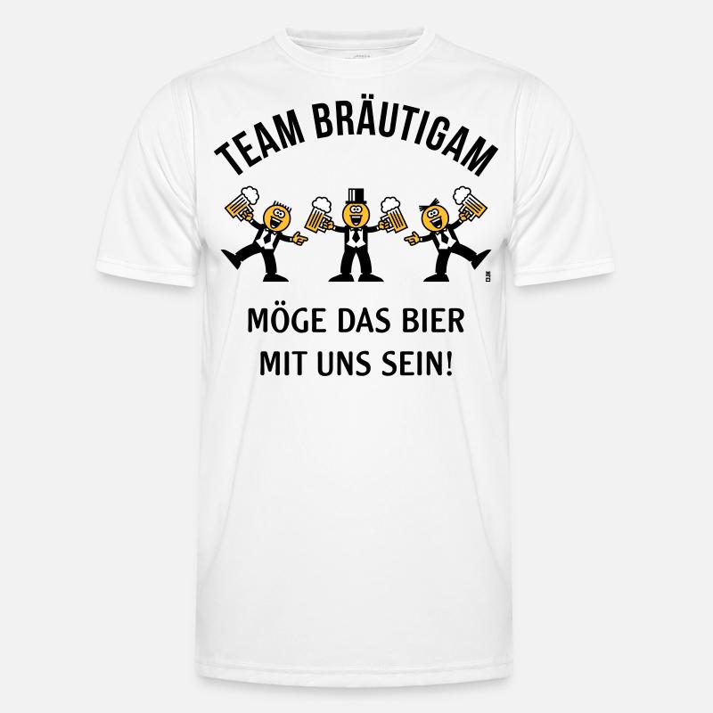 Team Bräutigam (Karikatur / Bier Mit Uns / 3C / B) Männer Funktions-T-Shirt