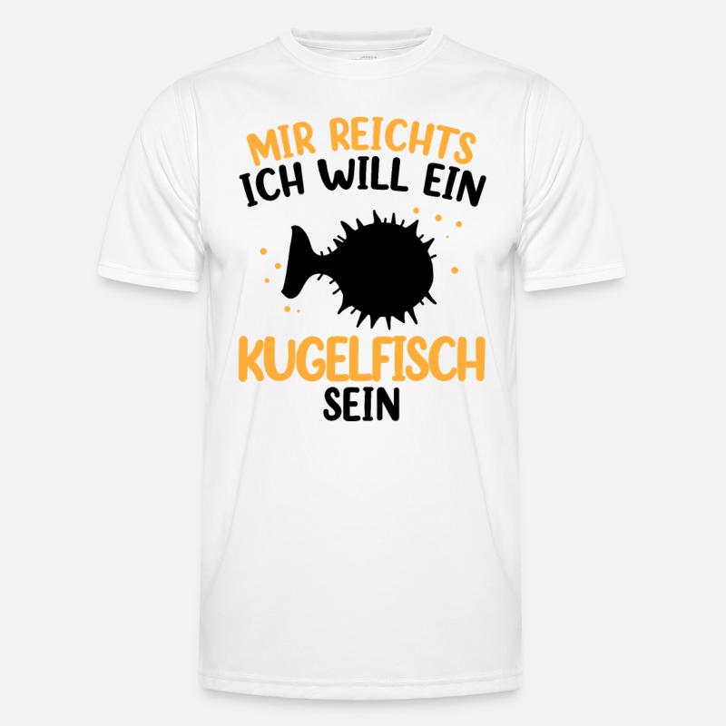 Will ein Kugelfisch sein Riesenkugelfisch - Männer Funktions-T-Shirt - Weiß
