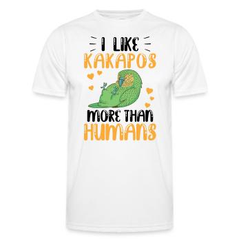 Kakapo mehr mögen flugunfähiger Papagei Kakapo - Männer Funktions-T-Shirt - Weiß - Vorne - AI Model Male 178 dark (178cm)