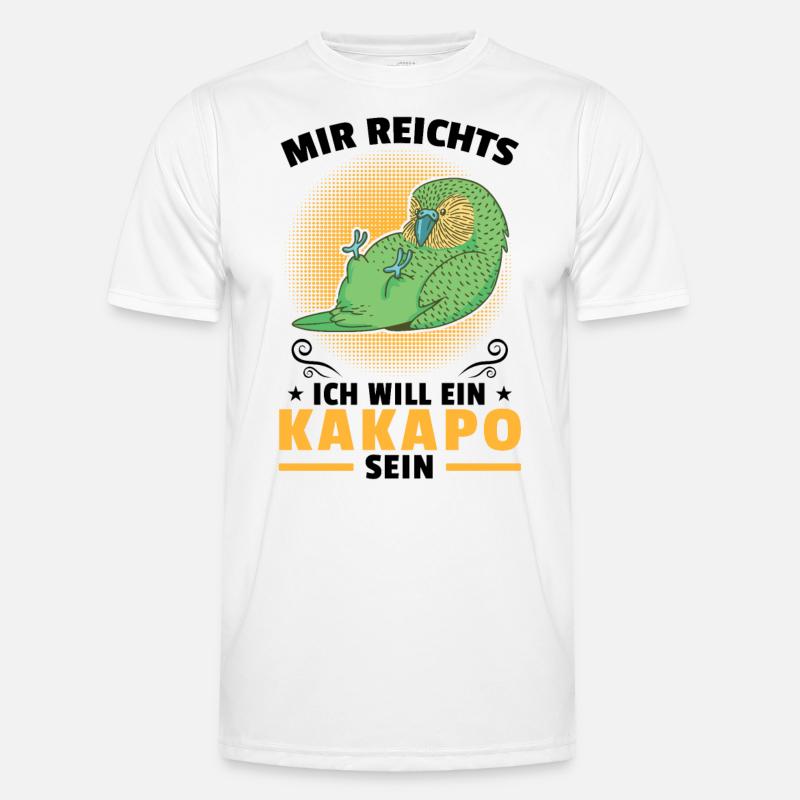 Will ein Kakapo sein flugunfähiger Papagei Männer Funktions-T-Shirt
